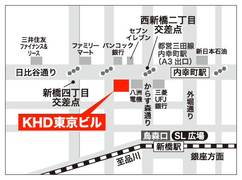 ホップス東京本社地図